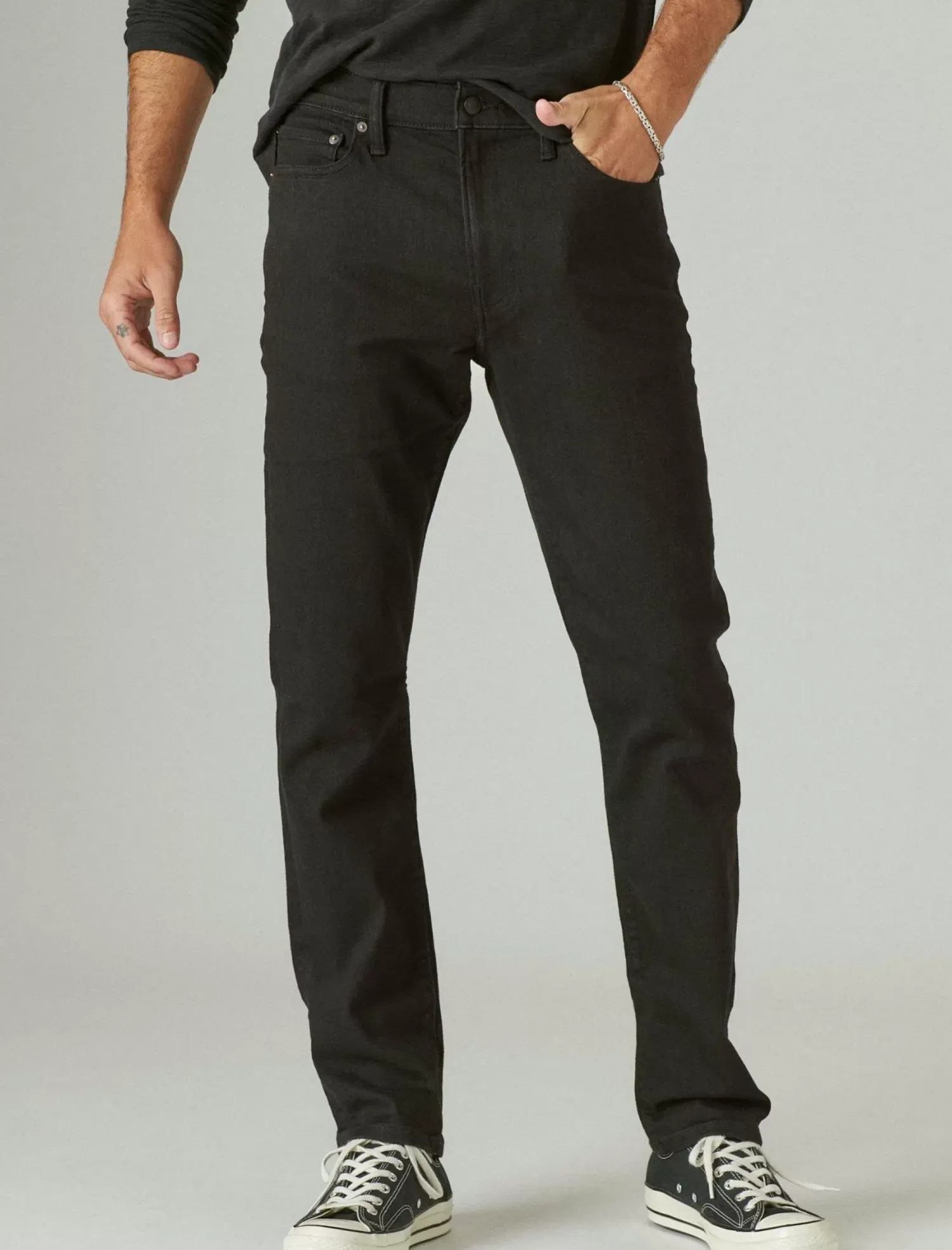 Lucky Brand 410 athletic straight advanced stretch jean black rinse*MEN|JEANS Jeans|Straight|Athletic