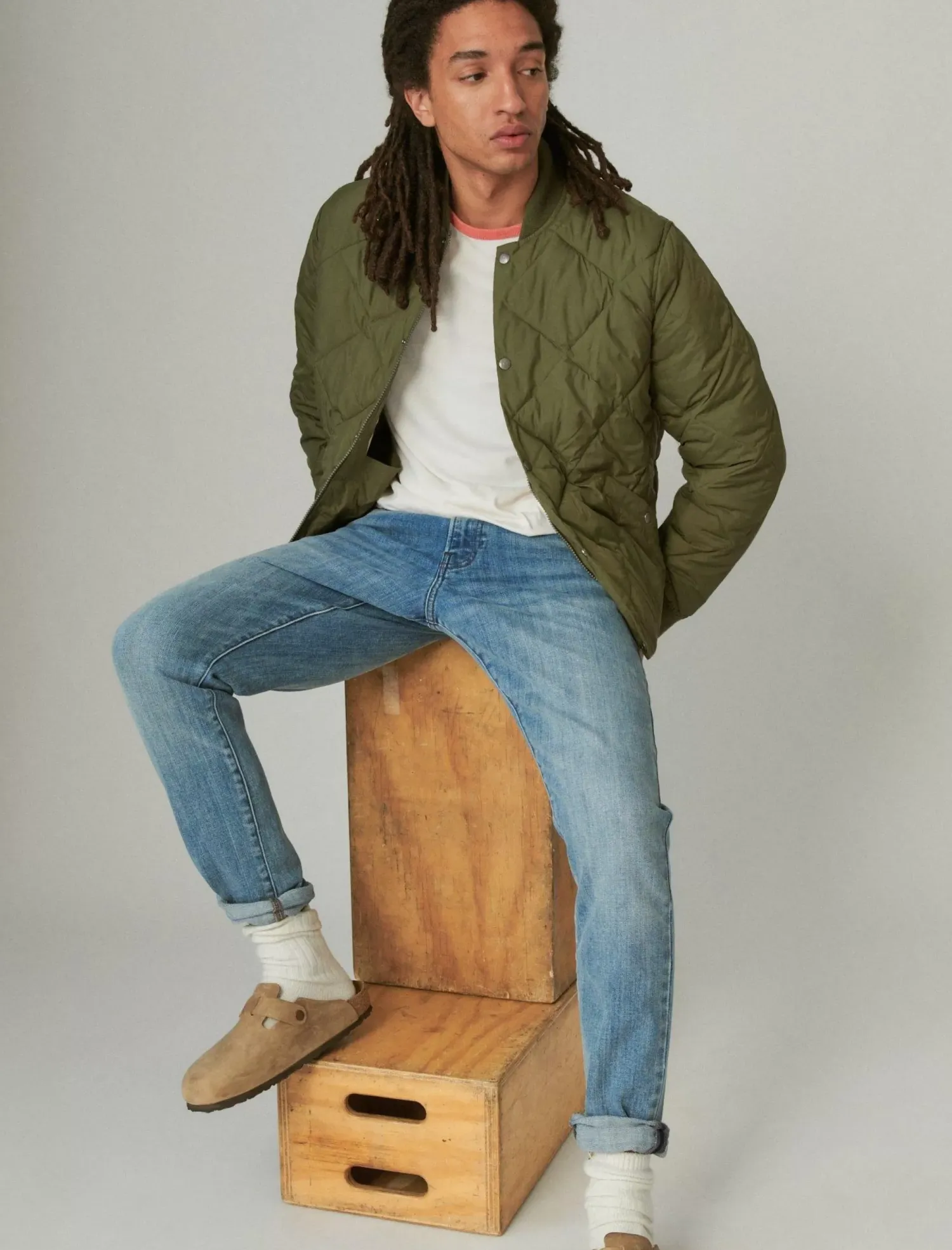 Lucky Brand 411 athletic taper premium coolmax stretch jean polaris*MEN|JEANS Jeans|Taper|Athletic