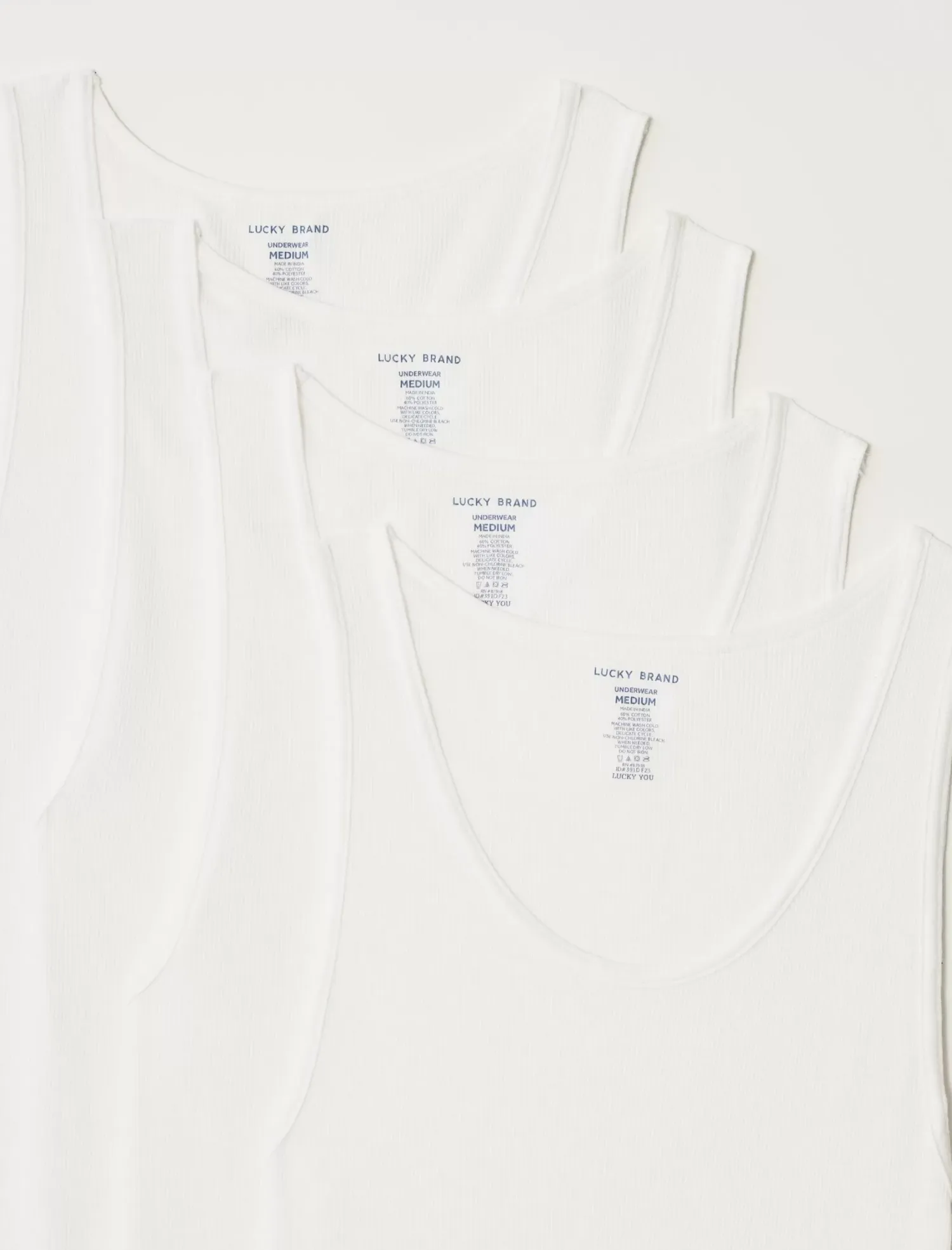 Lucky Brand 4 pack a-shirt tank tops white*MEN Underwear & Sleepwear|Loungewear