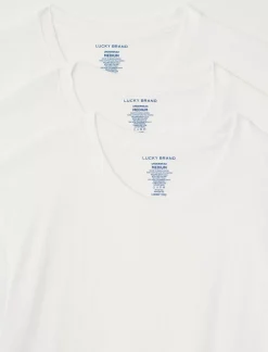 Lucky Brand 3 pack crew undershirts white*MEN Underwear & Sleepwear|Loungewear
