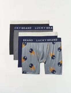 Lucky Brand 4 pack essential soft boxer briefs multi*MEN Underwear & Sleepwear|Loungewear