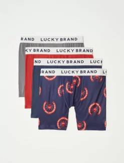 Lucky Brand 4 pack essential soft boxer briefs multi*MEN Underwear & Sleepwear|Loungewear