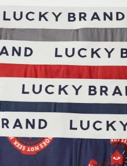 Lucky Brand 4 pack essential soft boxer briefs multi*MEN Underwear & Sleepwear|Loungewear