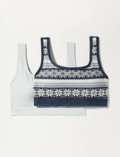 Lucky Brand 2 pack fair isle bra dark blue*WOMEN Intimates & Sleepwear