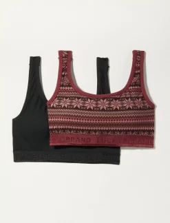 Lucky Brand 2 pack fair isle bra light red*WOMEN Intimates & Sleepwear