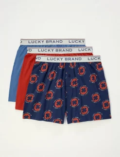 Lucky Brand 3 pack knit boxers multi*MEN Underwear & Sleepwear|Loungewear