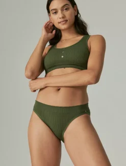 Lucky Brand 3 pack ribbed button bra dark green*WOMEN Intimates & Sleepwear