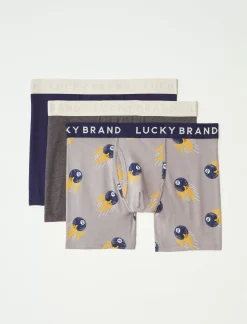 Lucky Brand 3 pack stretch boxer briefs multi*MEN Underwear & Sleepwear|Loungewear