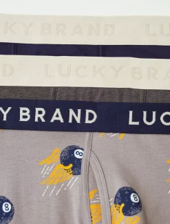 Lucky Brand 3 pack stretch boxer briefs multi*MEN Underwear & Sleepwear|Loungewear