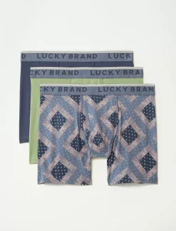 Lucky Brand 3 pack stretch boxer briefs multi*MEN Underwear & Sleepwear|Loungewear