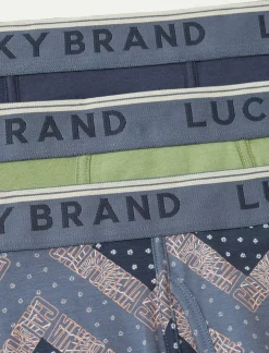 Lucky Brand 3 pack stretch boxer briefs multi*MEN Underwear & Sleepwear|Loungewear