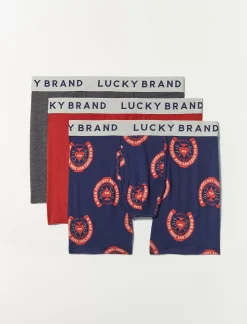 Lucky Brand 3 pack stretch boxer briefs multi*MEN Underwear & Sleepwear|Loungewear