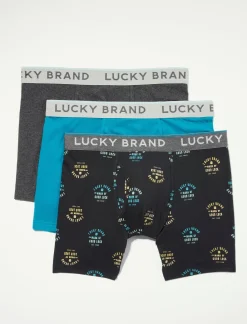 Lucky Brand 3 pack stretch boxer briefs multi*MEN Underwear & Sleepwear|Loungewear