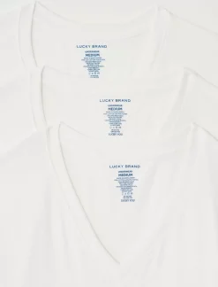 Lucky Brand 3 pack v-neck undershirts white*MEN Underwear & Sleepwear|Loungewear