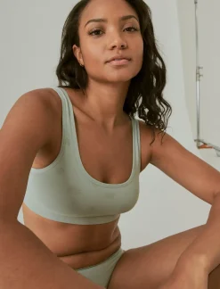 Lucky Brand 2 pack woodblock print bra medium light green*WOMEN Intimates & Sleepwear