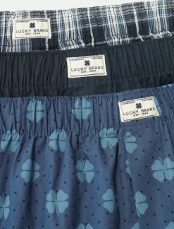 Lucky Brand 3 pack woven boxers multi*MEN Underwear & Sleepwear|Loungewear