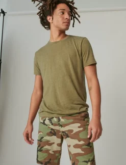 Lucky Brand 9" stretch twill flat front short camo multi*MEN Shorts