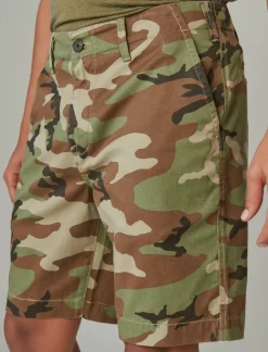 Lucky Brand 9" stretch twill flat front short camo multi*MEN Shorts