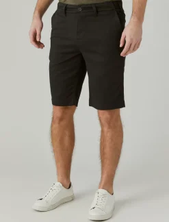 Lucky Brand 11" stretch twill flat front short jet black*MEN Shorts