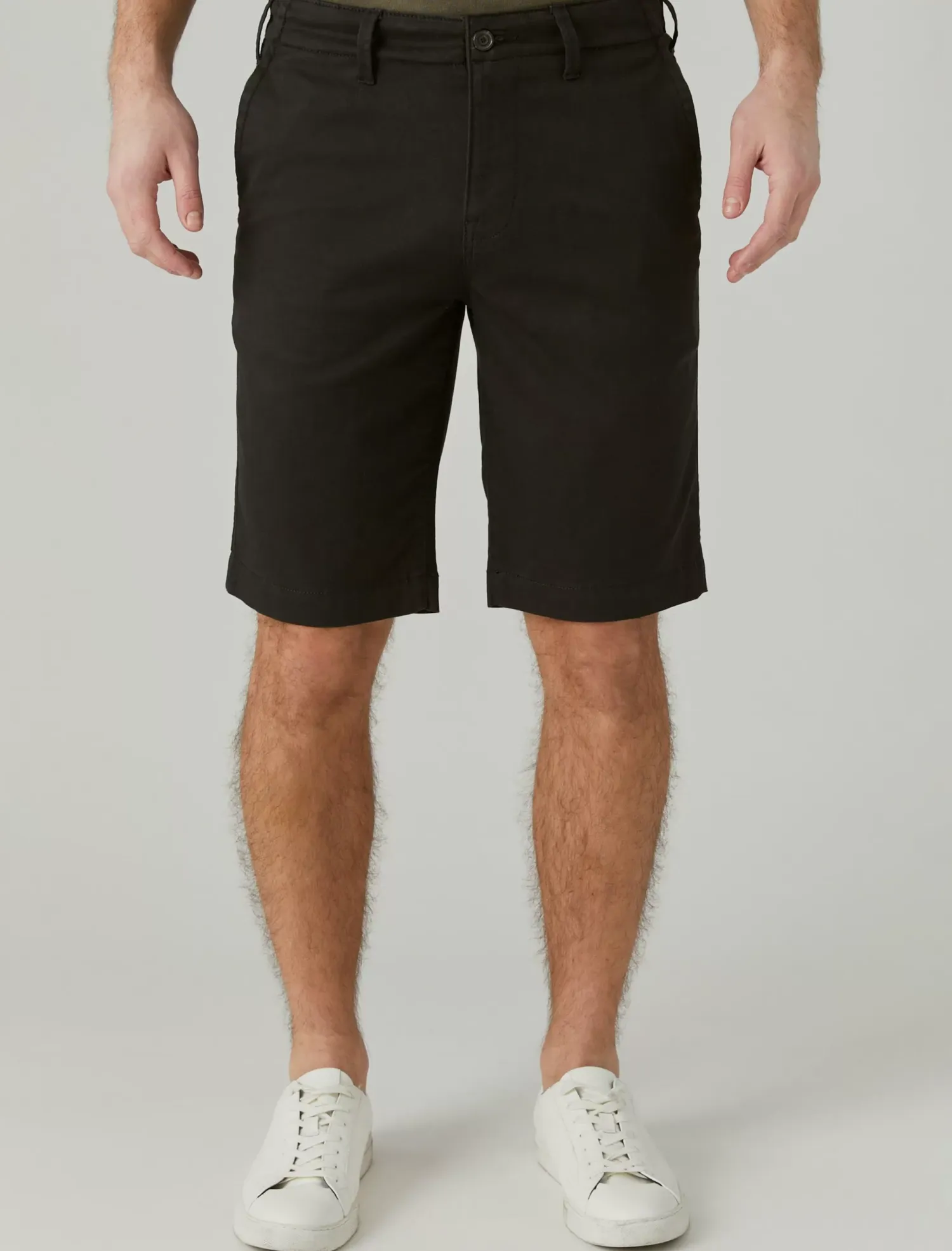 Lucky Brand 11" stretch twill flat front short jet black*MEN Shorts