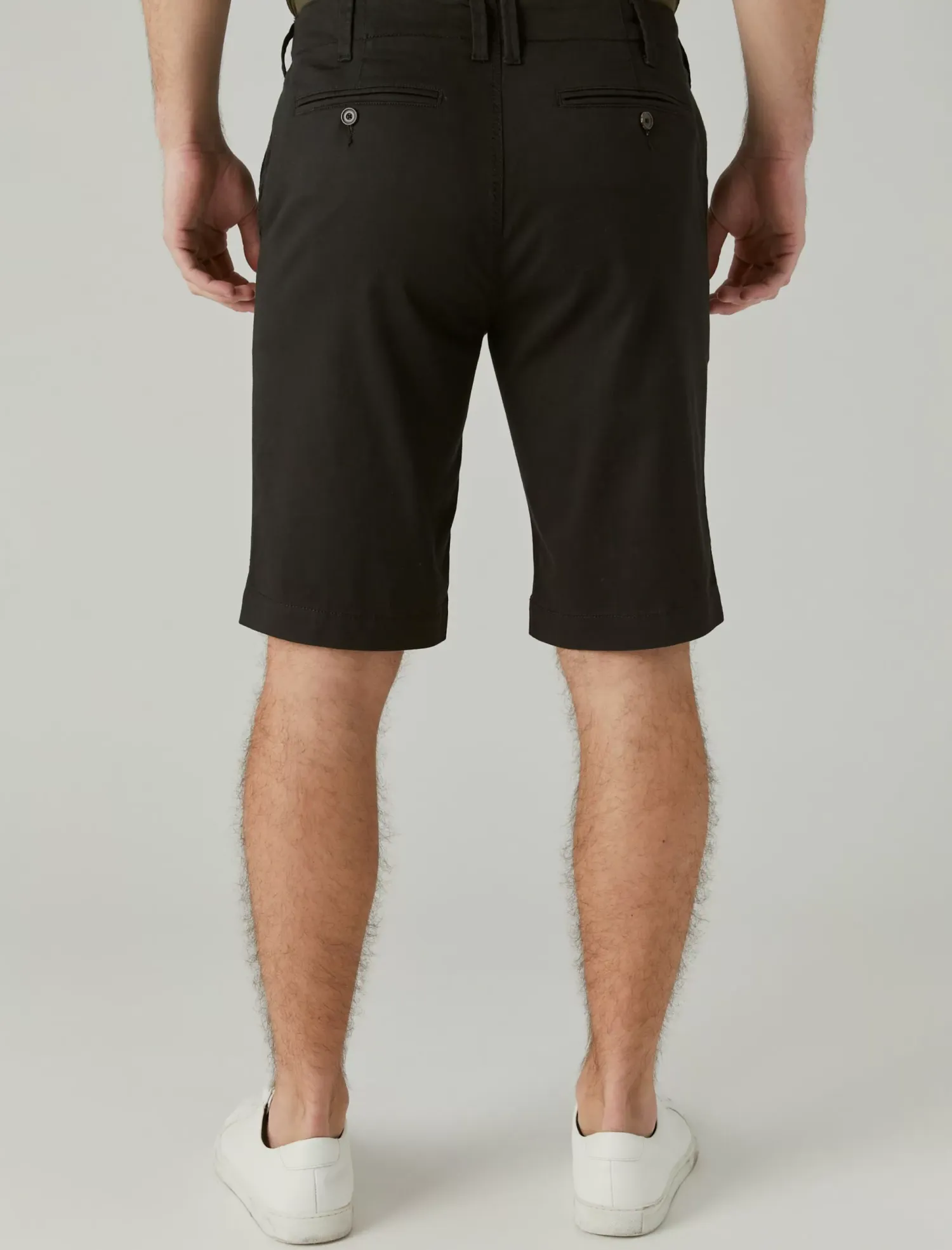 Lucky Brand 11" stretch twill flat front short jet black*MEN Shorts