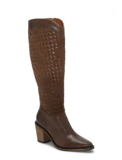 Lucky Brand abeny cut-out knee-high boot dark brown*WOMEN Shoes