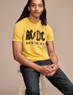 Lucky Brand acdc back in black yolk yellow*MEN Graphic Tees