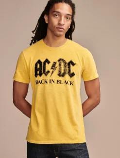 Lucky Brand acdc back in black yolk yellow*MEN Graphic Tees
