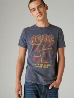 Lucky Brand acdc bolt tee total eclipse*MEN Graphic Tees