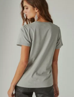 Lucky Brand acdc crew tee neutral grey*WOMEN Graphic Tees