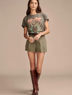 Lucky Brand acdc embellished boyfriend tee pavement*WOMEN Graphic Tees