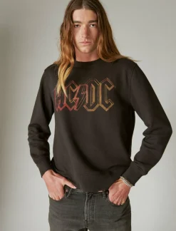 Lucky Brand ac/dc oversized crew jet black*MEN Activewear