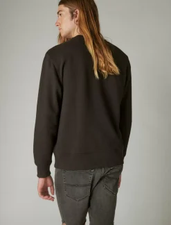 Lucky Brand ac/dc oversized crew jet black*MEN Activewear