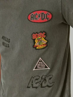 Lucky Brand acdc patch raven*MEN Graphic Tees