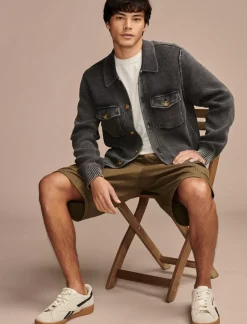 Lucky Brand acid wash button through sweater cardigan black acid wash*MEN Sweaters