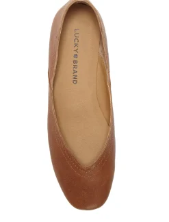 Lucky Brand alba leather flat light brown*WOMEN Shoes