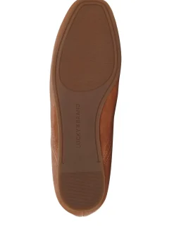 Lucky Brand alba leather flat light brown*WOMEN Shoes