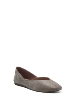 Lucky Brand alba leather flat light grey*WOMEN Shoes