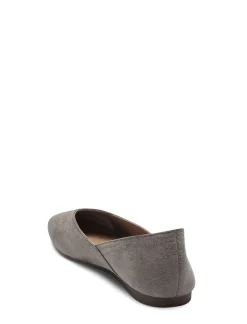 Lucky Brand alba leather flat light grey*WOMEN Shoes