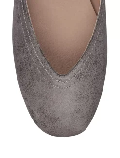 Lucky Brand alba leather flat light grey*WOMEN Shoes