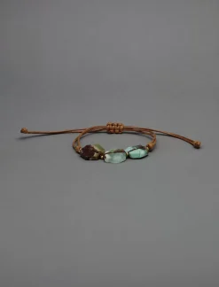 Lucky Brand amazonite threaded pull bracelet gold*WOMEN Jewelry