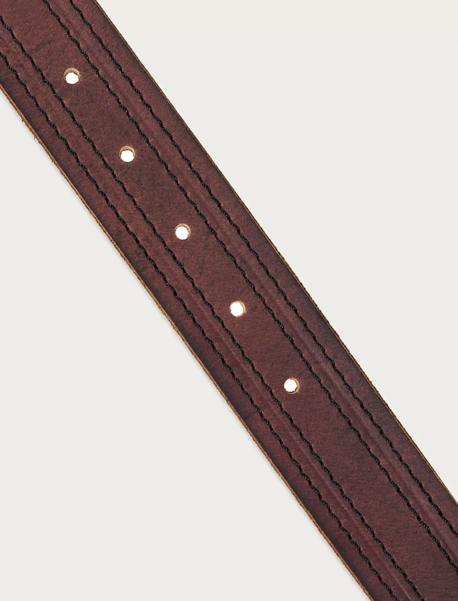 Lucky Brand antiqued leather belt with darker stitching detail dark brown*MEN Belts