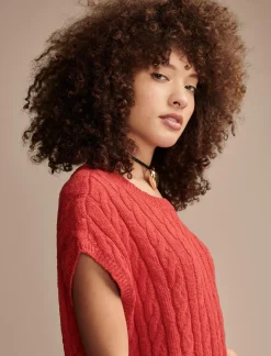 Lucky Brand baby cable crew sweater bittersweet*WOMEN Sweaters & Sweatshirts