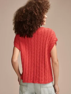 Lucky Brand baby cable crew sweater bittersweet*WOMEN Sweaters & Sweatshirts