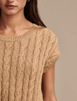Lucky Brand baby cable crew sweater almond butter*WOMEN Sweaters & Sweatshirts