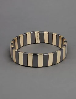 Lucky Brand bar stretch bracelet two tone*WOMEN Jewelry