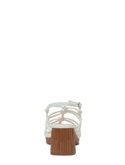 Lucky Brand bassie strappy block heel open white/natural*WOMEN Shoes