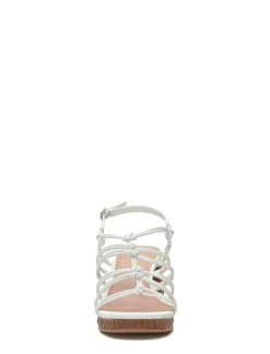 Lucky Brand bassie strappy block heel open white/natural*WOMEN Shoes