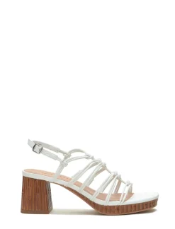Lucky Brand bassie strappy block heel open white/natural*WOMEN Shoes