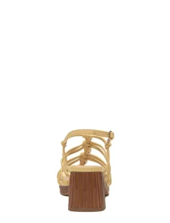 Lucky Brand bassie strappy shell block heel light yellow*WOMEN Shoes